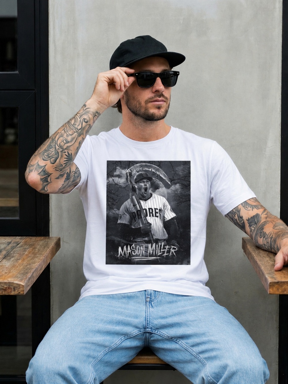 Mason Miller White Graphic Tee - Men